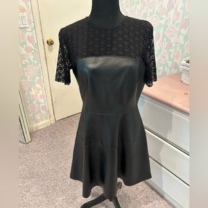 BAR III pleather black dress size L